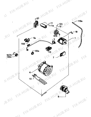 Взрыв-схема стиральной машины Zanussi ZF800P - Схема узла Electrical equipment